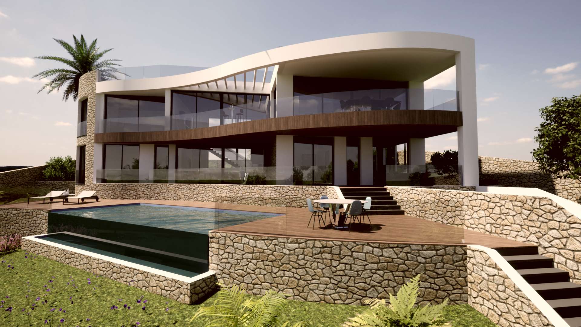 Horitzó – Hangvilla 320 · Bespoke Hillside, TreesM Baleares